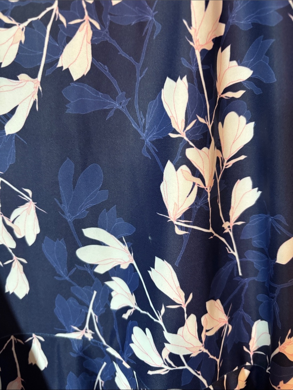 Navy Blue Floral Swimdress - Picture 8 of 8